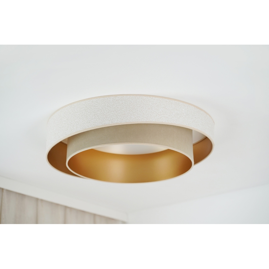 Brilagi - Plafonnier à intensité variable VEGAS SHINE LED/24W/230V d. 60 cm 3000/4000/6500K crème/beige + télécommande