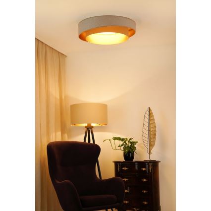 Brilagi - Plafonnier à intensité variable VEGAS SHINE LED/24W/230V d. 60 cm 3000/4000/6500K crème/beige + télécommande