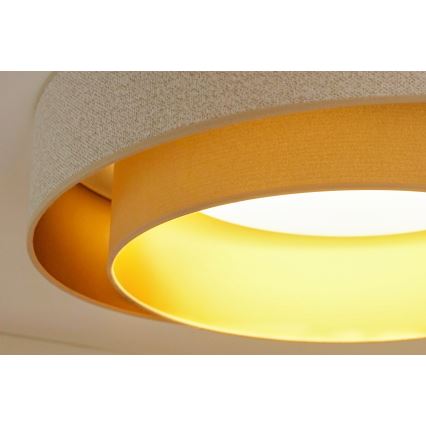 Brilagi - Plafonnier à intensité variable VEGAS SHINE LED/24W/230V d. 60 cm 3000/4000/6500K crème/beige + télécommande