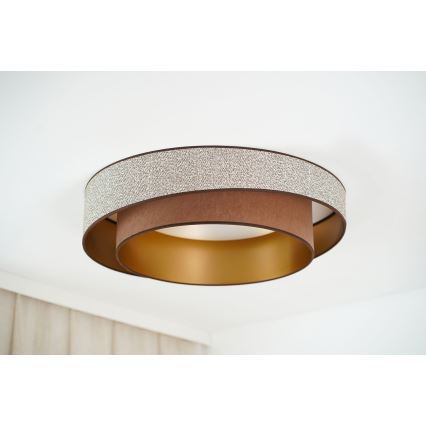 Brilagi - Plafonnier à intensité variable VEGAS SHINE LED/24W/230V d. 60 cm 3000/4000/6500K marron + télécommande