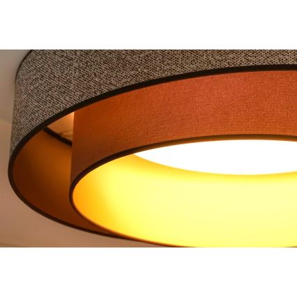 Brilagi - Plafonnier à intensité variable VEGAS SHINE LED/24W/230V d. 60 cm 3000/4000/6500K marron + télécommande