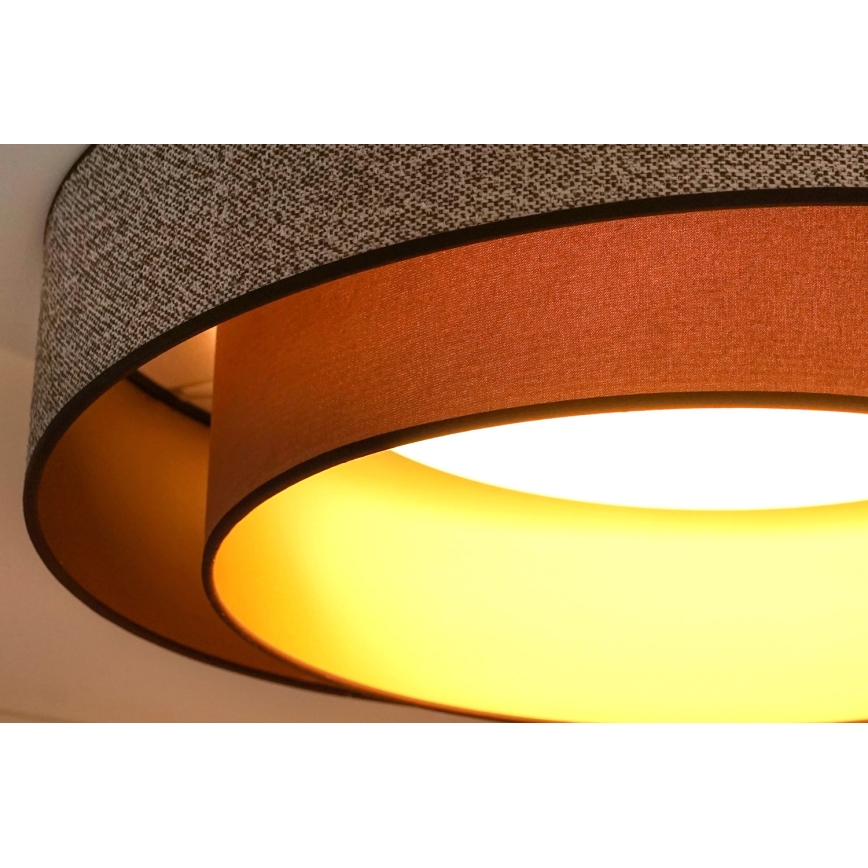 Brilagi - Plafonnier à intensité variable VEGAS SHINE LED/24W/230V d. 60 cm 3000/4000/6500K marron + télécommande