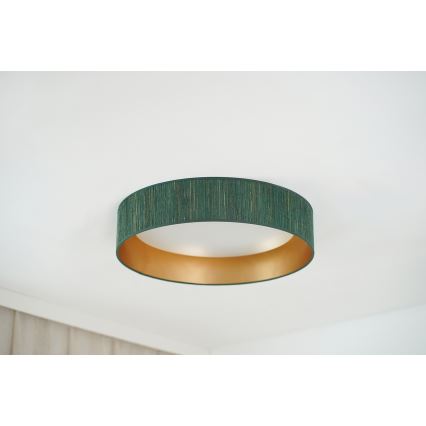 Brilagi - Plafonnier à intensité variable VEGAS SHINE LED/24W/230V 3000/4000/6500K paille vert/doré + Télécommande