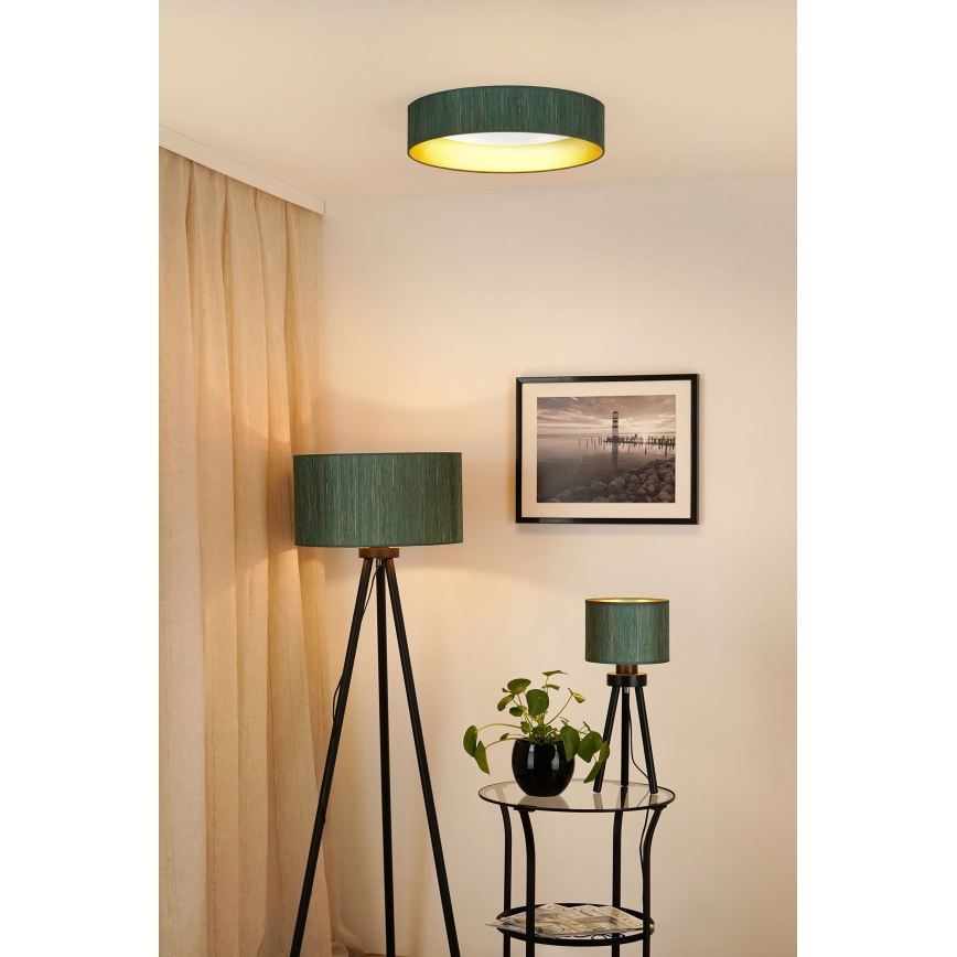 Brilagi - Plafonnier à intensité variable VEGAS SHINE LED/24W/230V 3000/4000/6500K paille vert/doré + Télécommande