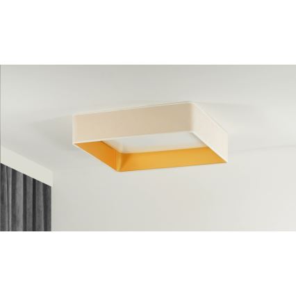 Brilagi - Plafonnier à intensité variable VELVET SQUARE LED/24W/230V 3000/4000/6500K + télécommande crème