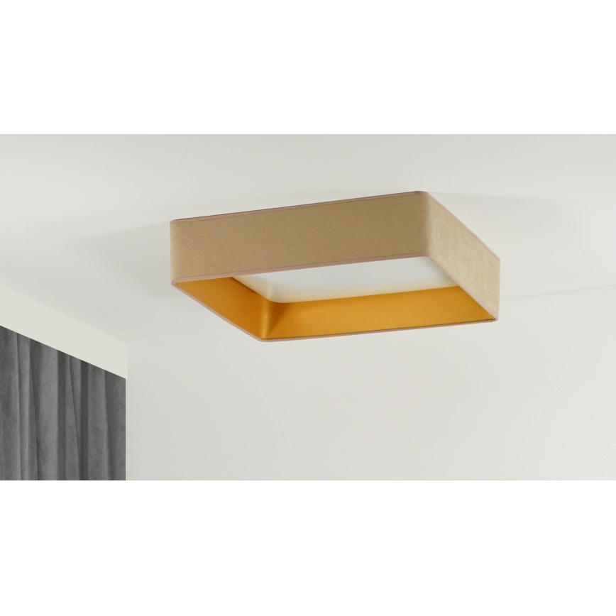 Brilagi - Plafonnier à intensité variable VELVET SQUARE SMART LED/36W/230V 2700-6500K Wi-Fi Tuya + télécommande beige