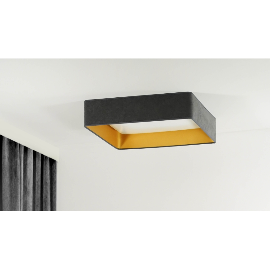 Brilagi - Plafonnier à intensité variable VELVET SQUARE SMART LED/36W/230V 2700-6500K Wi-Fi Tuya + Télécommande gris