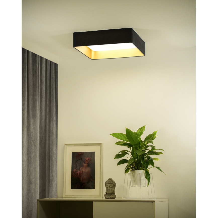 Brilagi - Plafonnier à intensité variable VELVET SQUARE SMART LED/36W/230V 2700-6500K Wi-Fi Tuya + Télécommande gris