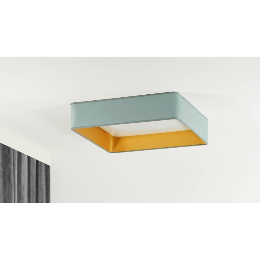 Brilagi - Plafonnier à intensité variable VELVET SQUARE SMART LED/36W/230V 2700-6500K Wi-Fi Tuya + télécommande menthe