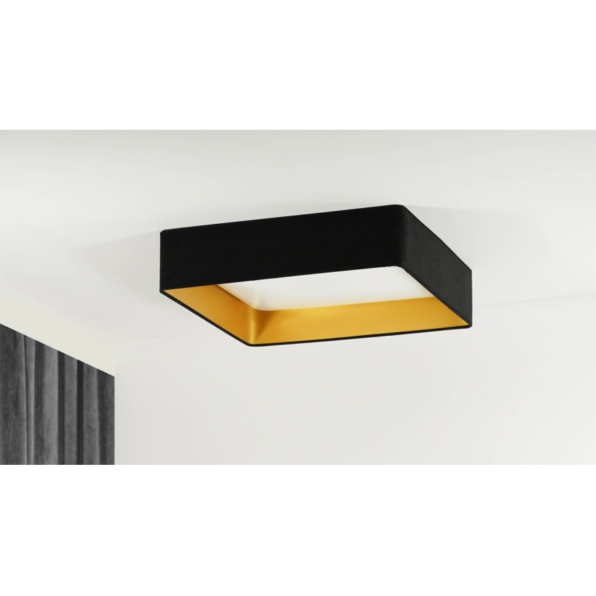 Brilagi - Plafonnier à intensité variable VELVET SQUARE SMART LED/36W/230V 2700-6500K Wi-Fi Tuya + télécommande noir