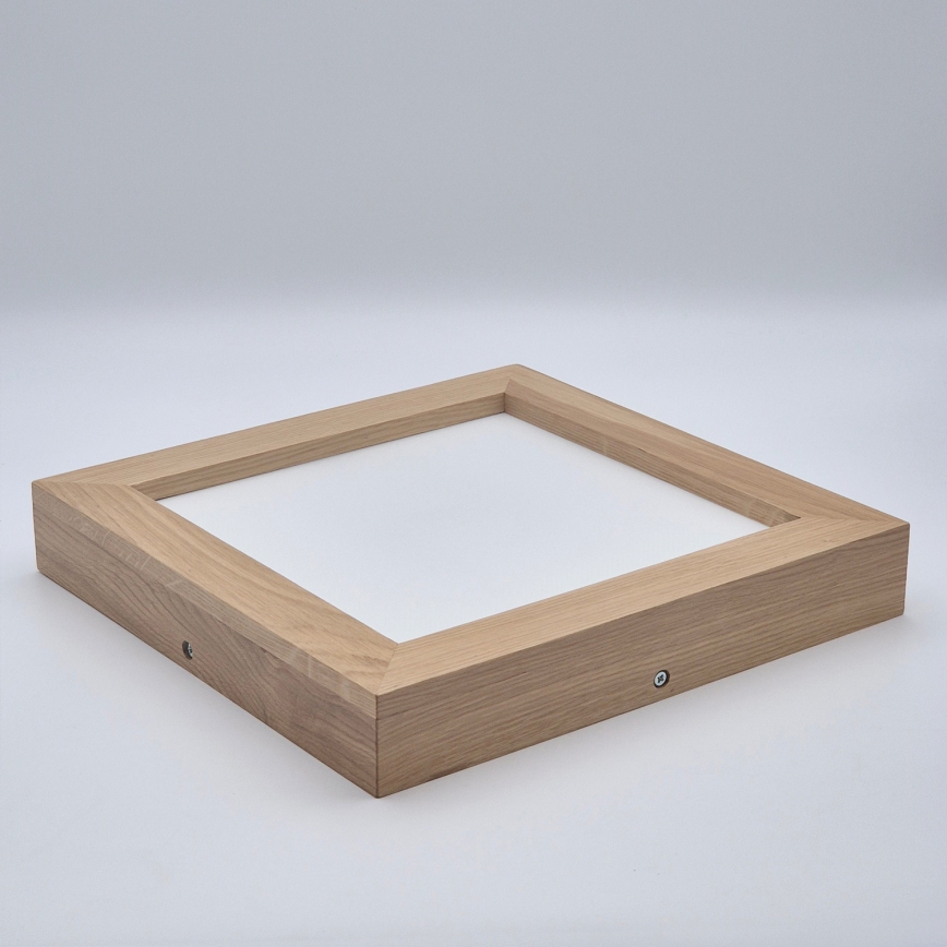 Brilagi - Plafonnier à intensité variable salle de bain WOODY FRAME LED/24W/230V chêne 30x30 cm 3000-6000K IP44 + télécommande