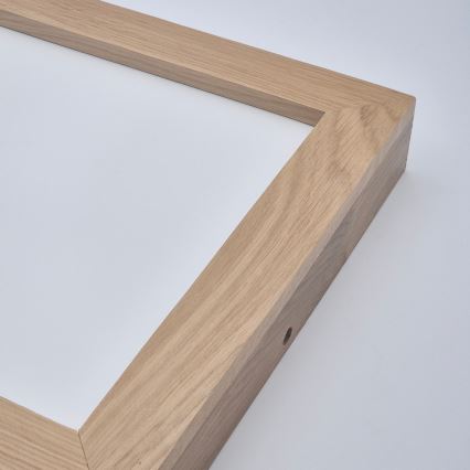 Brilagi - Plafonnier à intensité variable salle de bain WOODY FRAME LED/24W/230V chêne 30x30 cm 3000-6000K IP44 + télécommande