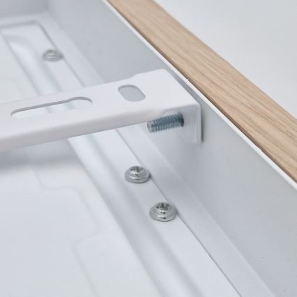 Brilagi - Plafonnier à intensité variable salle de bain WOODY FRAME LED/24W/230V chêne 30x30 cm 3000-6000K IP44 + télécommande