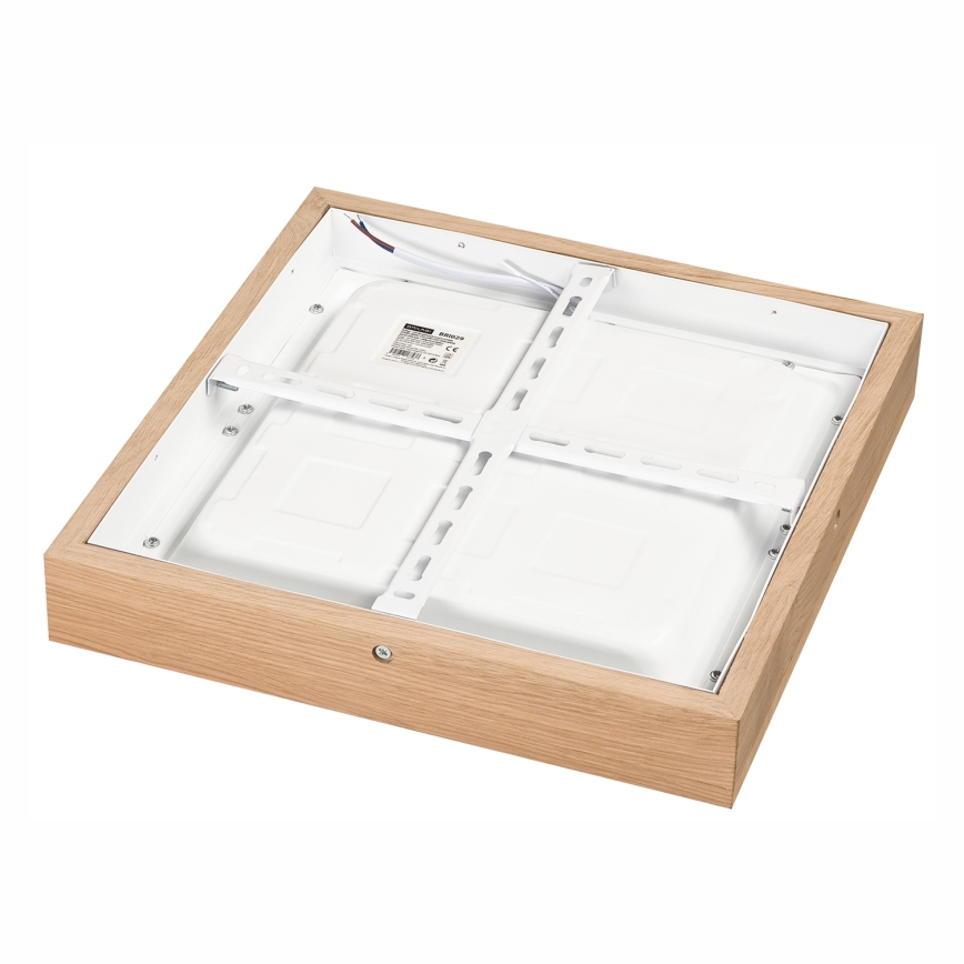 Brilagi - Plafonnier à intensité variable salle de bain WOODY FRAME LED/24W/230V chêne 30x30 cm 3000-6000K IP44 + télécommande