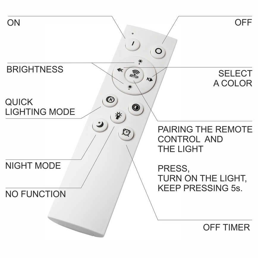Brilagi - Plafonnier à intensité variable salle de bain WOODY FRAME LED/24W/230V chêne 30x30 cm 3000-6000K IP44 + télécommande