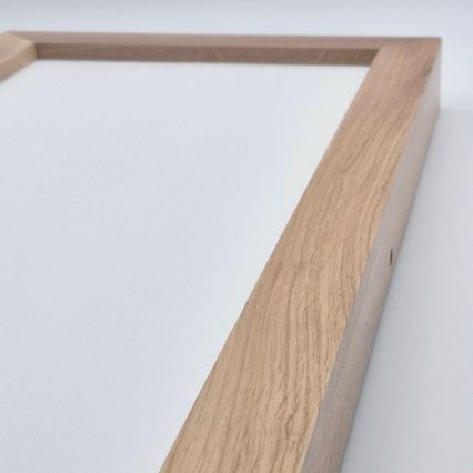 Brilagi - Plafonnier à intensité variable salle de bain WOODY FRAME LED/50W/230V chêne 120x30 cm 3000-6000K IP44 + télécommande