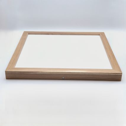 Brilagi - Plafonnier à intensité variable salle de bain WOODY FRAME LED/50W/230V chêne 60x60 cm 3000-6000K IP44 + télécommande