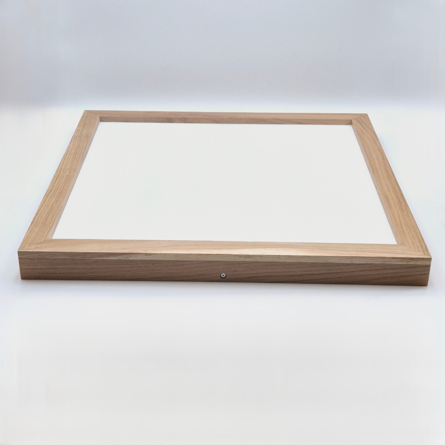 Brilagi - Plafonnier à intensité variable salle de bain WOODY FRAME LED/50W/230V chêne 60x60 cm 3000-6000K IP44 + télécommande