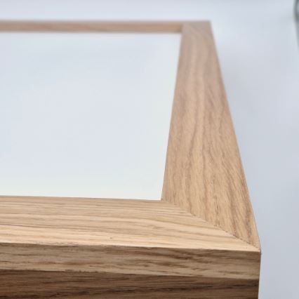 Brilagi - Plafonnier à intensité variable salle de bain WOODY FRAME LED/50W/230V chêne 60x60 cm 3000-6000K IP44 + télécommande