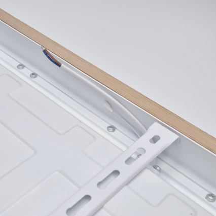 Brilagi - Plafonnier à intensité variable salle de bain WOODY FRAME LED/50W/230V chêne 60x60 cm 3000-6000K IP44 + télécommande