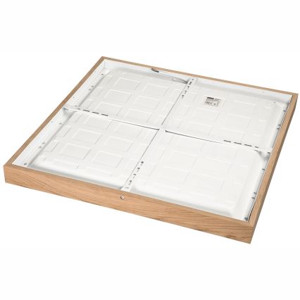 Brilagi - Plafonnier à intensité variable salle de bain WOODY FRAME LED/50W/230V chêne 60x60 cm 3000-6000K IP44 + télécommande