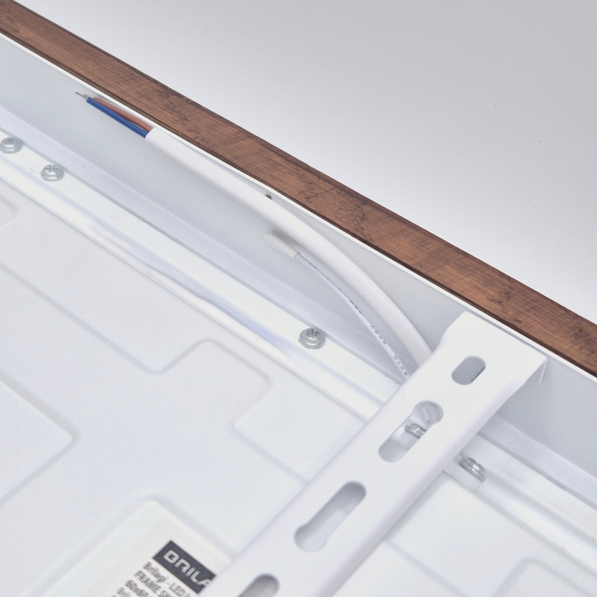 Brilagi - Plafonnier à intensité variable salle de bain WOODY FRAME LED/50W/230V chêne cerise 60x60 cm 3000-6000K IP44 + Télécommande