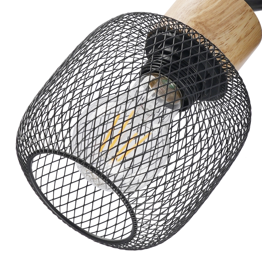 Brilagi - Luminaire à spots BASKLITE 4xE27/15W/230V bois/noir