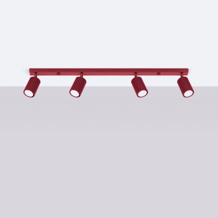 Brilagi - Luminaire à spots CRESTO 4xGU10/10W/230V bordeaux