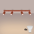 Brilagi - Luminaire à spots LED CRESTO 4x GU10/10W/230V rouge