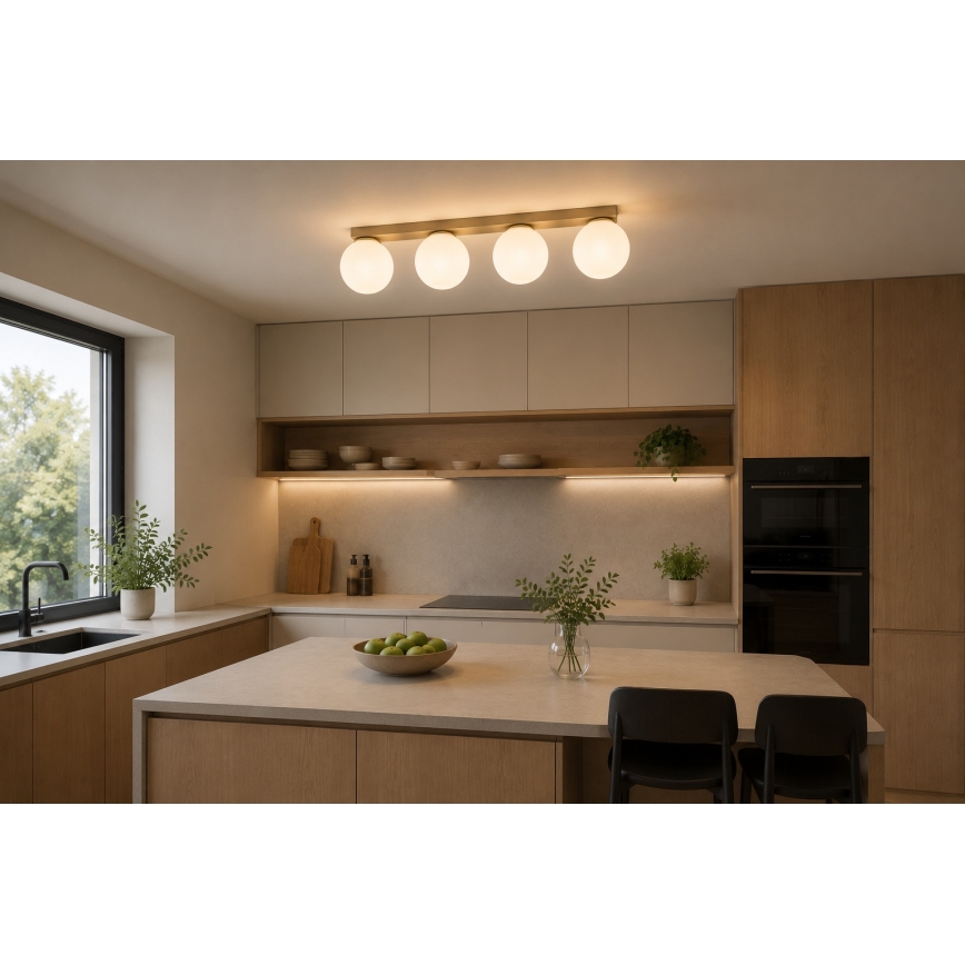 Brilagi - Luminaire à spots MILO 4xE27/60W/230V beige/doré