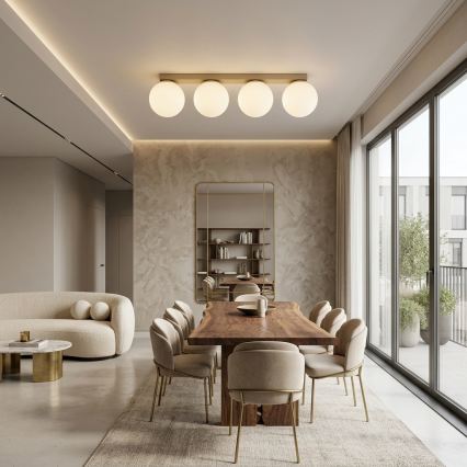 Brilagi - Luminaire à spots MILO 4xE27/60W/230V beige/doré