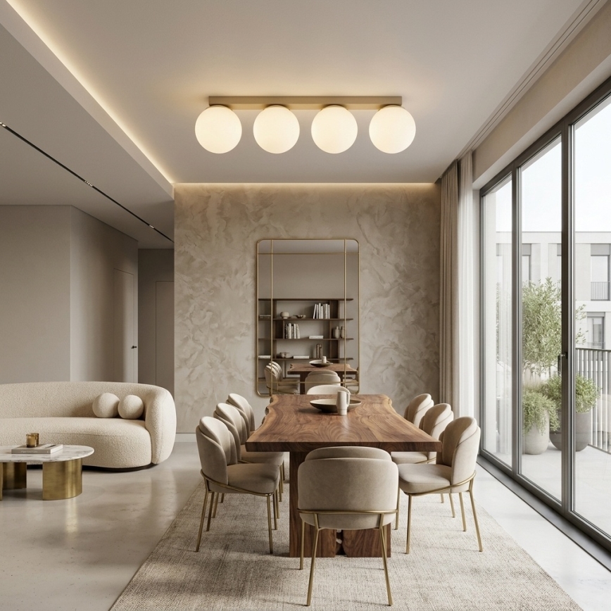 Brilagi - Luminaire à spots MILO 4xE27/60W/230V beige/doré
