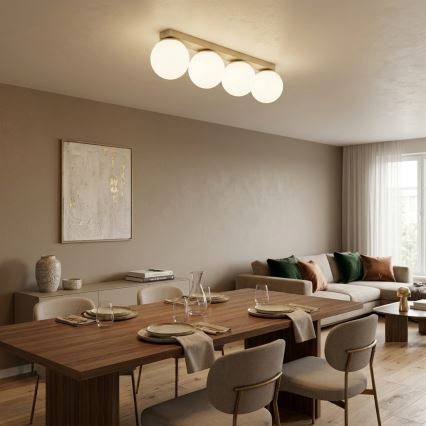 Brilagi - Luminaire à spots MILO 4xE27/60W/230V beige/doré