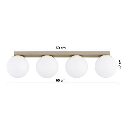 Brilagi - Luminaire à spots MILO 4xE27/60W/230V beige/doré