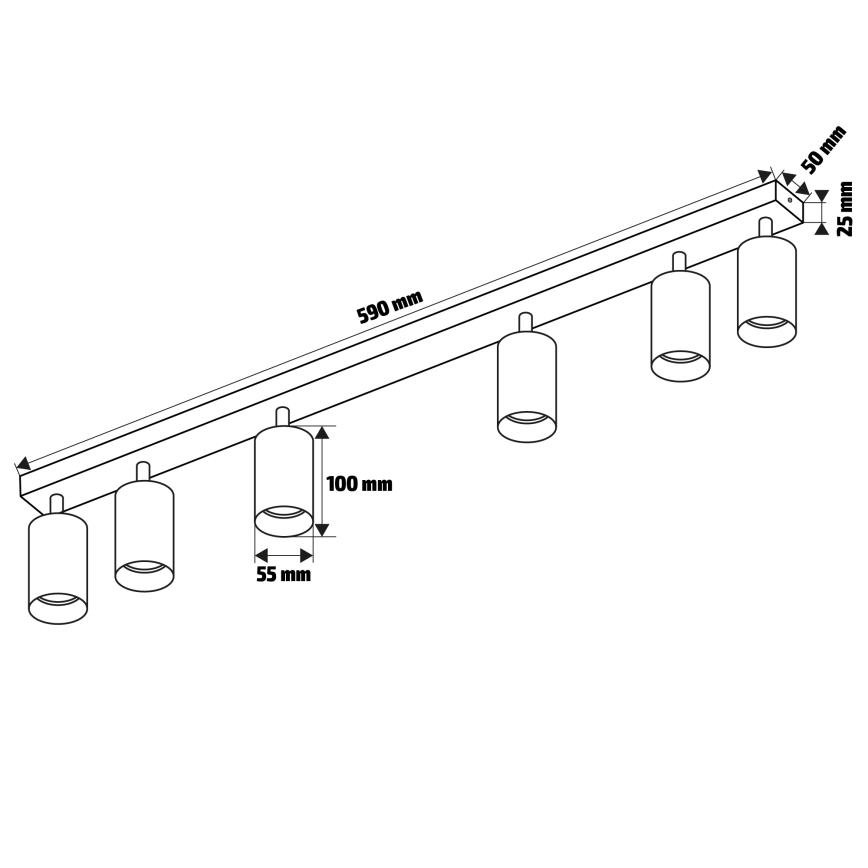 Brilagi - Luminaire à spots SELE 6xGU10/30W/230V beige