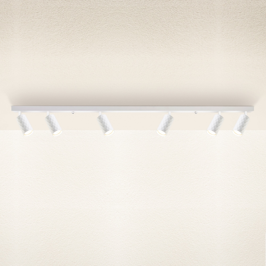 Brilagi - Luminaire à spots SELE DIAMANT 6xGU10/30W/230V blanc