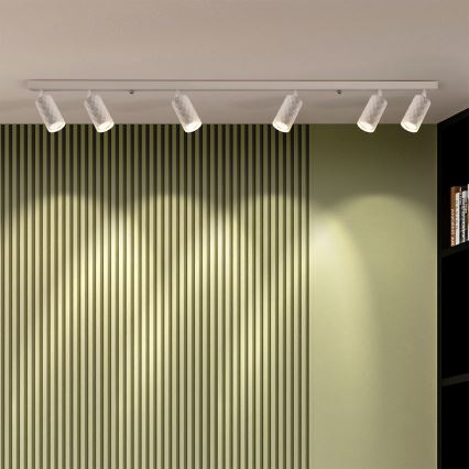 Brilagi - Luminaire à spots SELE DIAMANT 6xGU10/30W/230V blanc