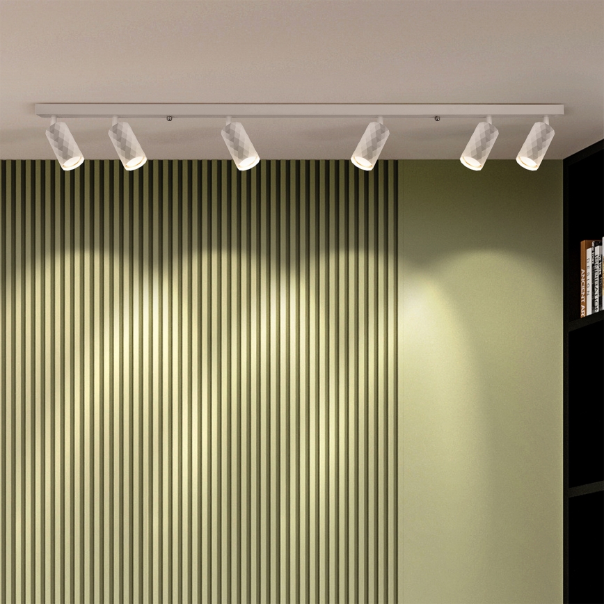 Brilagi - Luminaire à spots SELE DIAMANT 6xGU10/30W/230V blanc