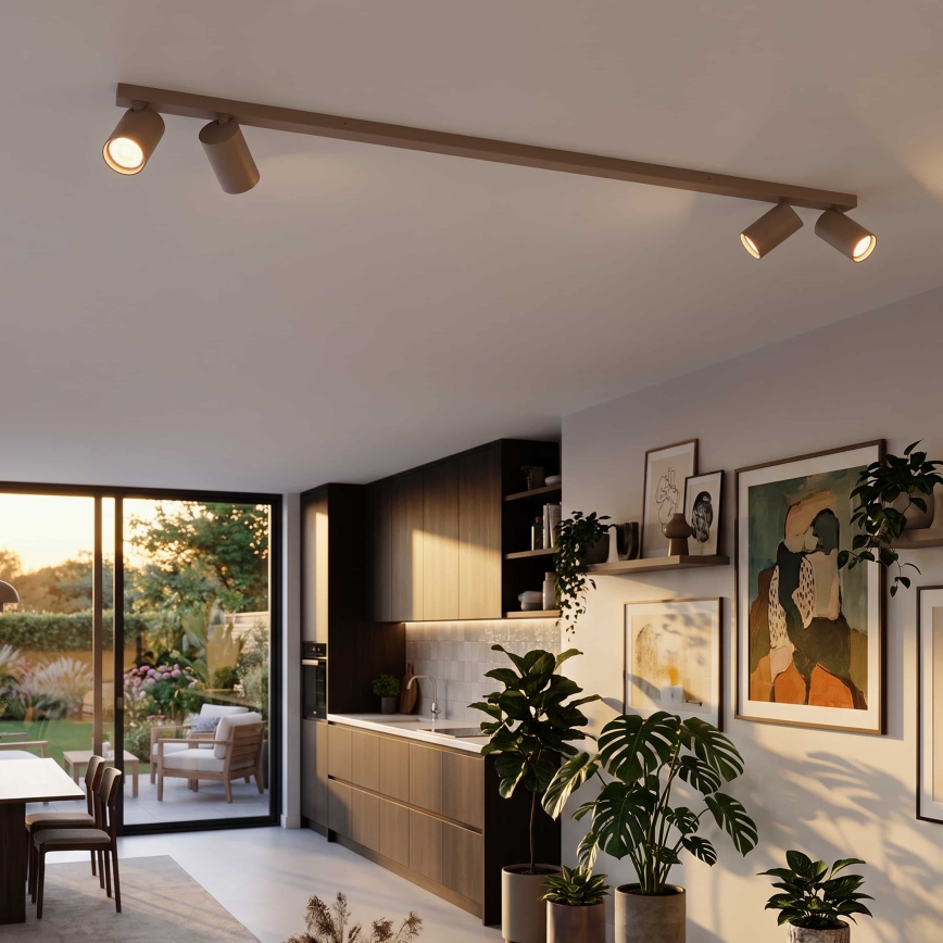 BRILAGI - Luminaire à spots SELE LONG 4xGU10/30W/230V beige