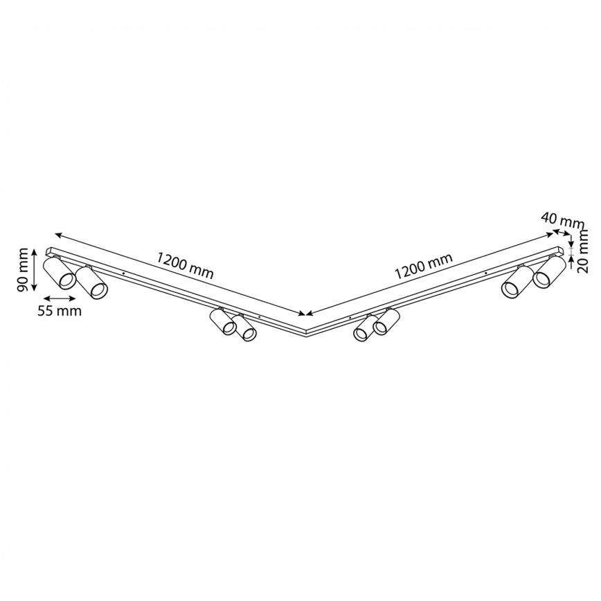 Brilagi - Luminaire à spots SELE LONG 8xGU10/30W/230V beige