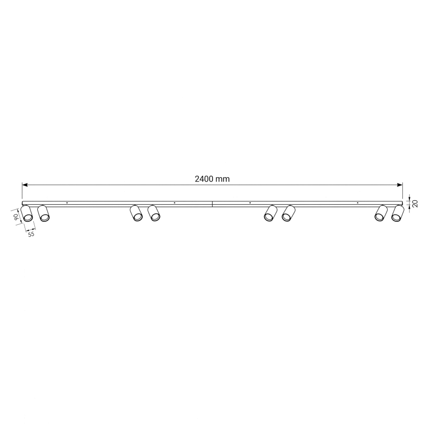 BRILAGI - Luminaire à spots SELE LONG 8xGU10/30W/230V beige