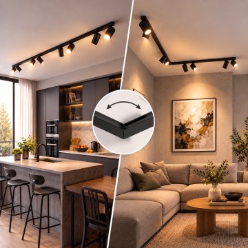 BRILAGI - Luminaire à spots SELE LONG 8xGU10/30W/230V noir