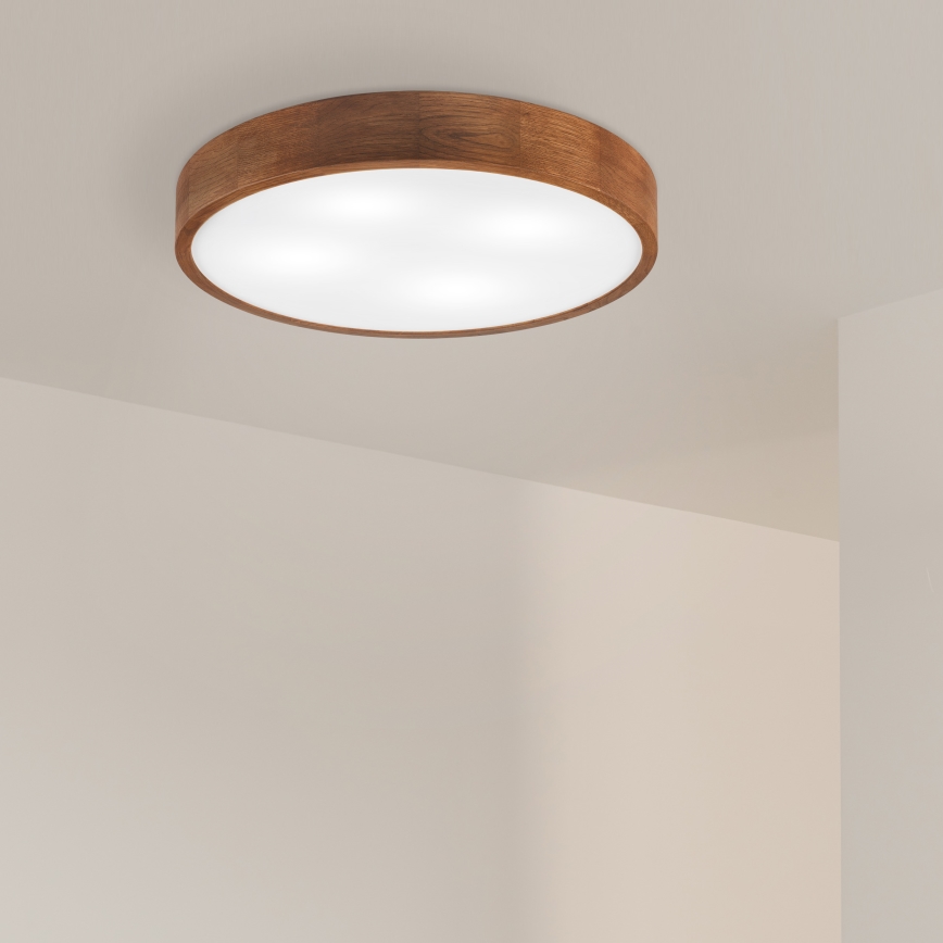 Brilagi - Luminaire de plafond LED CARVALHO 4xE27/60W/230V chêne cerise Ø 57,5 cm