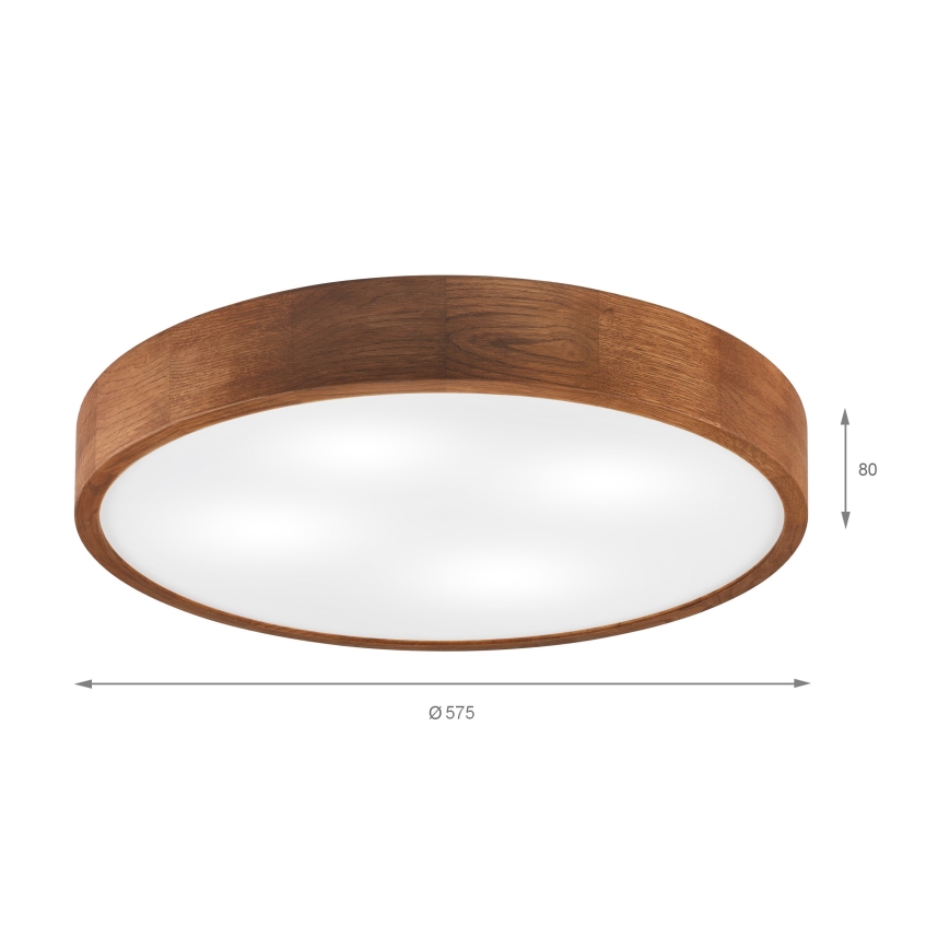 Brilagi - Luminaire de plafond LED CARVALHO 4xE27/60W/230V chêne cerise Ø 57,5 cm