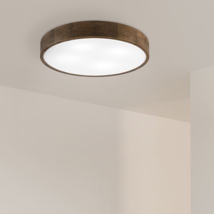 Brilagi - Luminaire de plafond LED CARVALHO 4xE27/60W/230V noyer Ø 57,5 cm