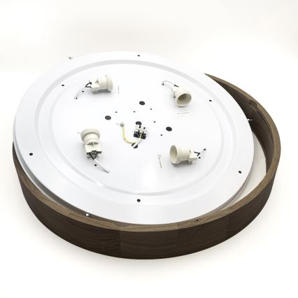 Brilagi - Luminaire de plafond LED CARVALHO 4xE27/60W/230V noyer Ø 57,5 cm