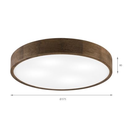 Brilagi - Luminaire de plafond LED CARVALHO 4xE27/60W/230V noyer Ø 57,5 cm