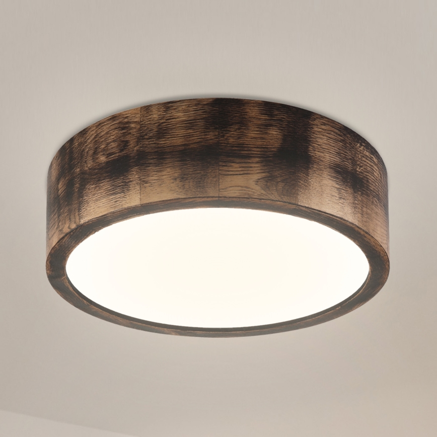 Brilagi - Luminaire de plafond LED CARVALHO SMOKEY LED/20W/230V chêne Ø 27,5 cm