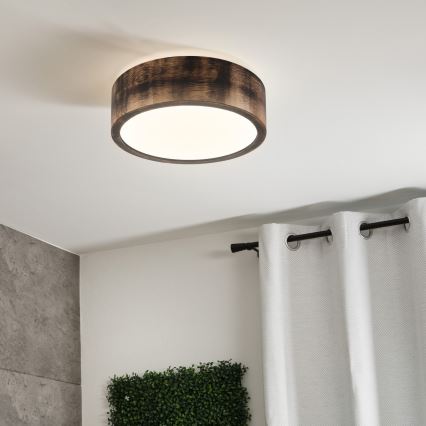 Brilagi - Luminaire de plafond LED CARVALHO SMOKEY LED/20W/230V chêne Ø 27,5 cm