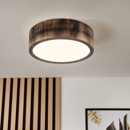 Brilagi - Luminaire de plafond LED CARVALHO SMOKEY LED/20W/230V chêne Ø 27,5 cm